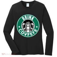 Drink Covfefe Funny Parody Logo Women's Long Sleeve Shirt thumb 0