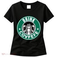Drink Covfefe Funny Parody Logo Women's T-Shirt thumb 0