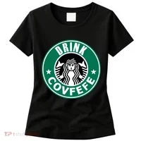 Drink Covfefe Funny Parody Logo Women's T-Shirt thumb 0