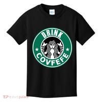 Drink Covfefe Funny Parody Logo Kids T-Shirt thumb 0