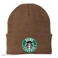 Drink Covfefe Funny Parody Logo Beanie thumb 0