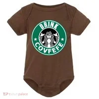 Drink Covfefe Funny Parody Logo Baby Bodysuit thumb 0