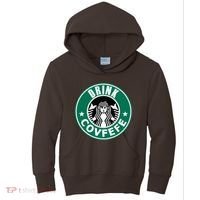 Drink Covfefe Funny Parody Logo Kids Hoodie thumb 0