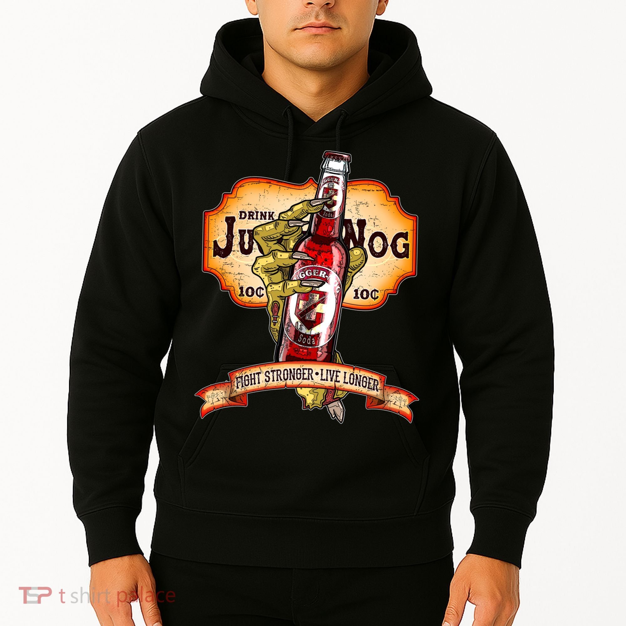 Drink JuggerNog Soda Zombies Hoodie