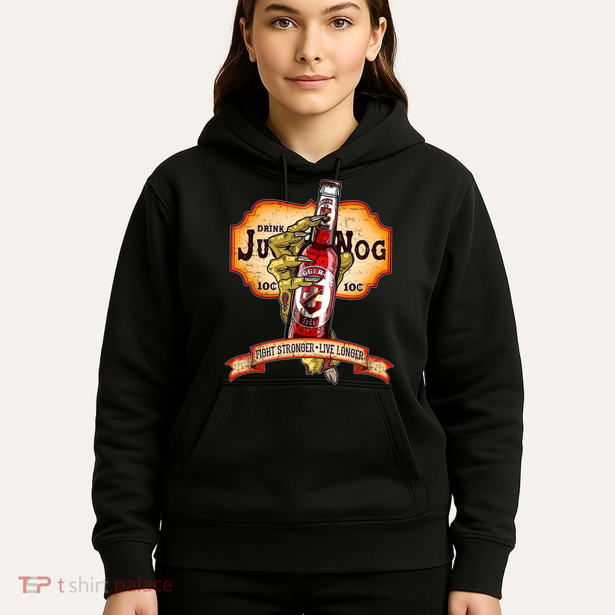 Drink JuggerNog Soda Zombies Hoodie