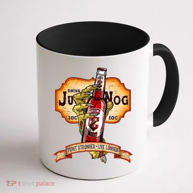 Drink JuggerNog Soda Zombies Coffee Mug back