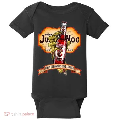 Drink JuggerNog Soda Zombies Baby Bodysuit