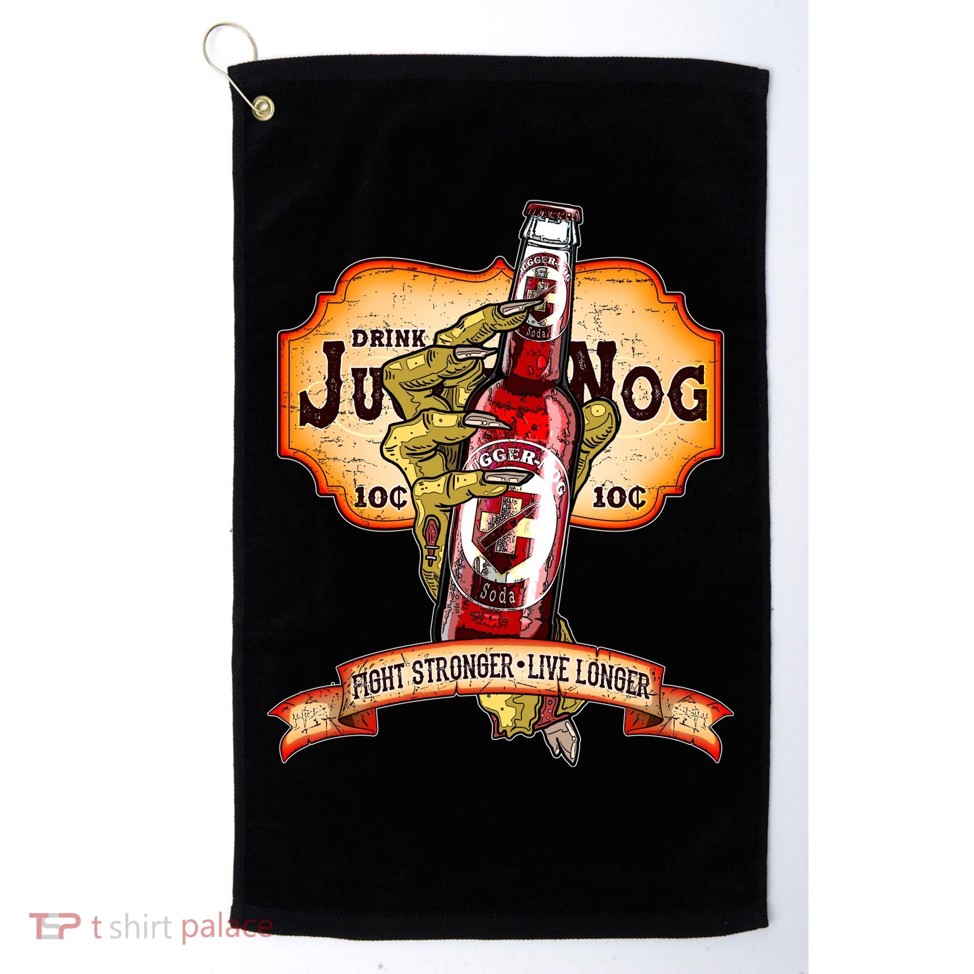 Drink JuggerNog Soda Zombies Golf Towel