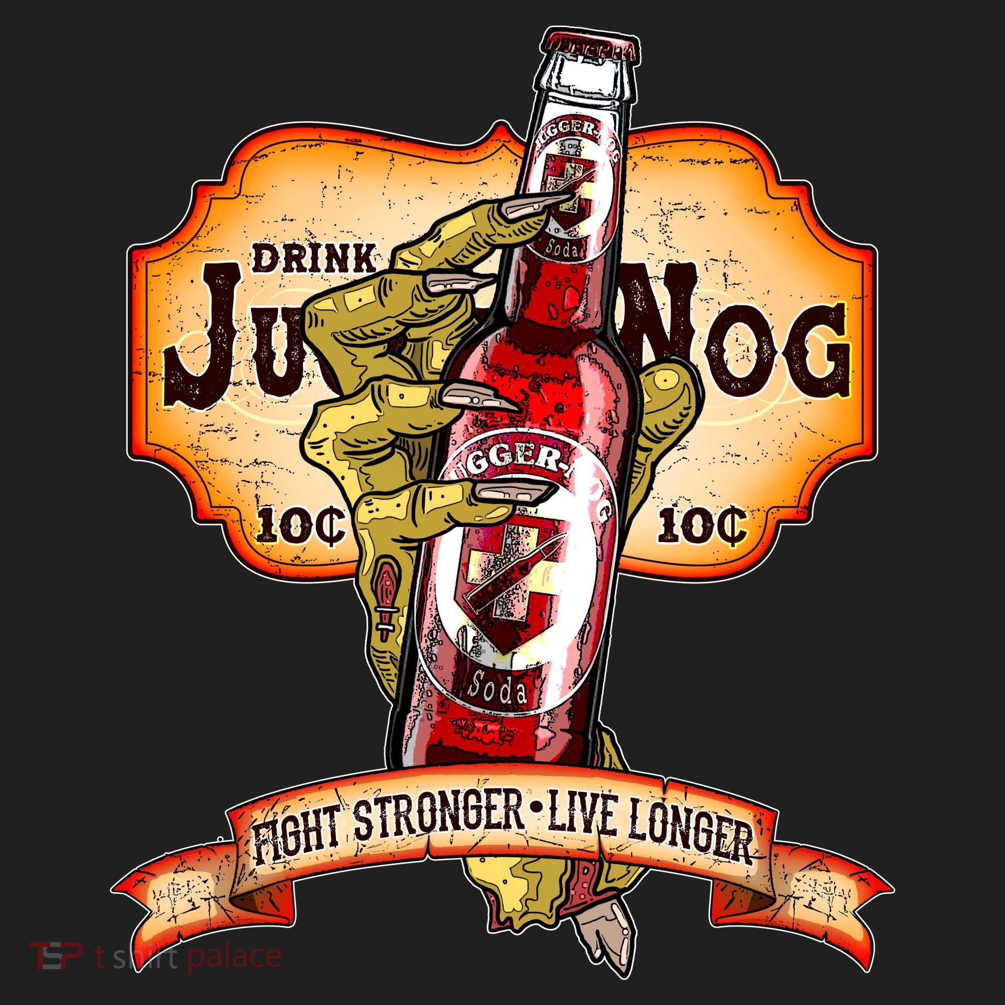 Drink JuggerNog Soda Zombies Golf Towel