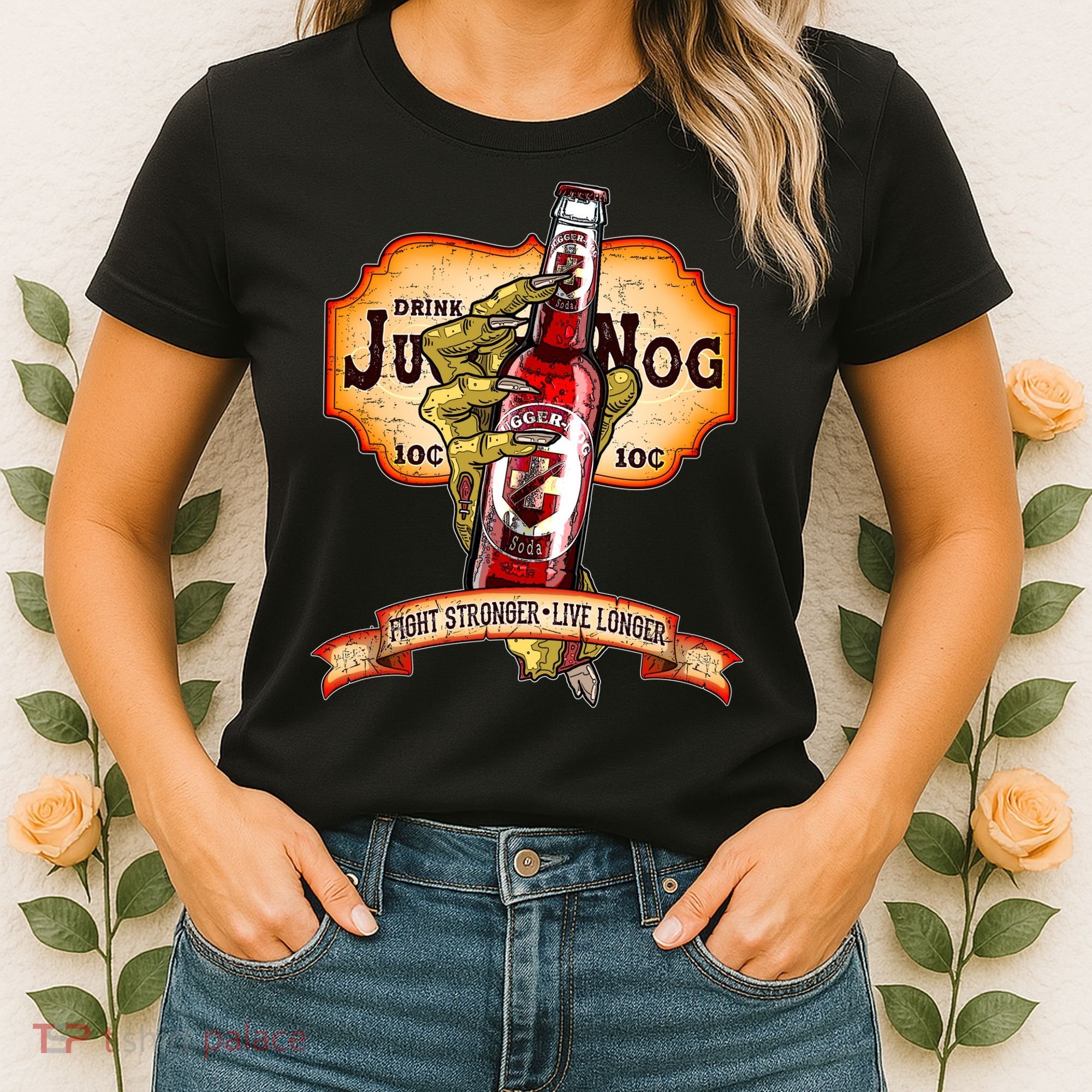 Drink JuggerNog Soda Zombies Women's T-Shirt