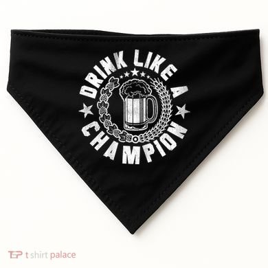 Drink Like a Champion Emblem USA-Made Doggie Bandana