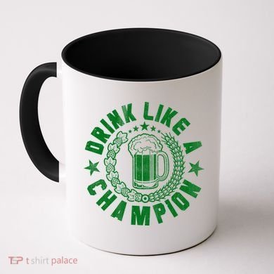 Drink Like a Champion Emblem Coffee Mug