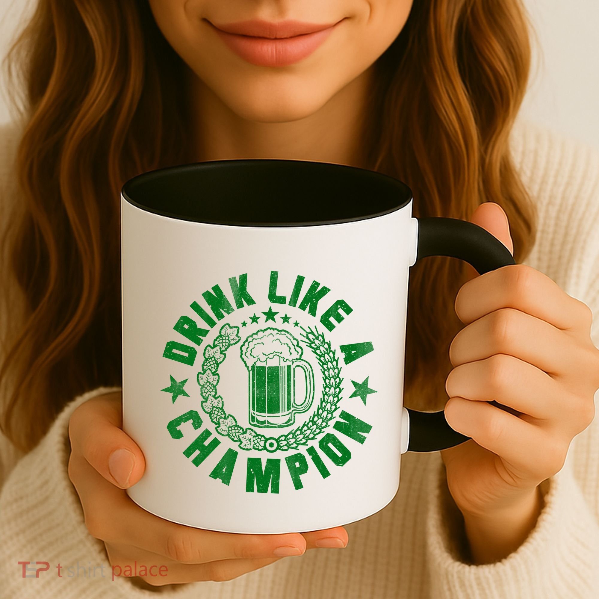 Drink Like a Champion Emblem Coffee Mug