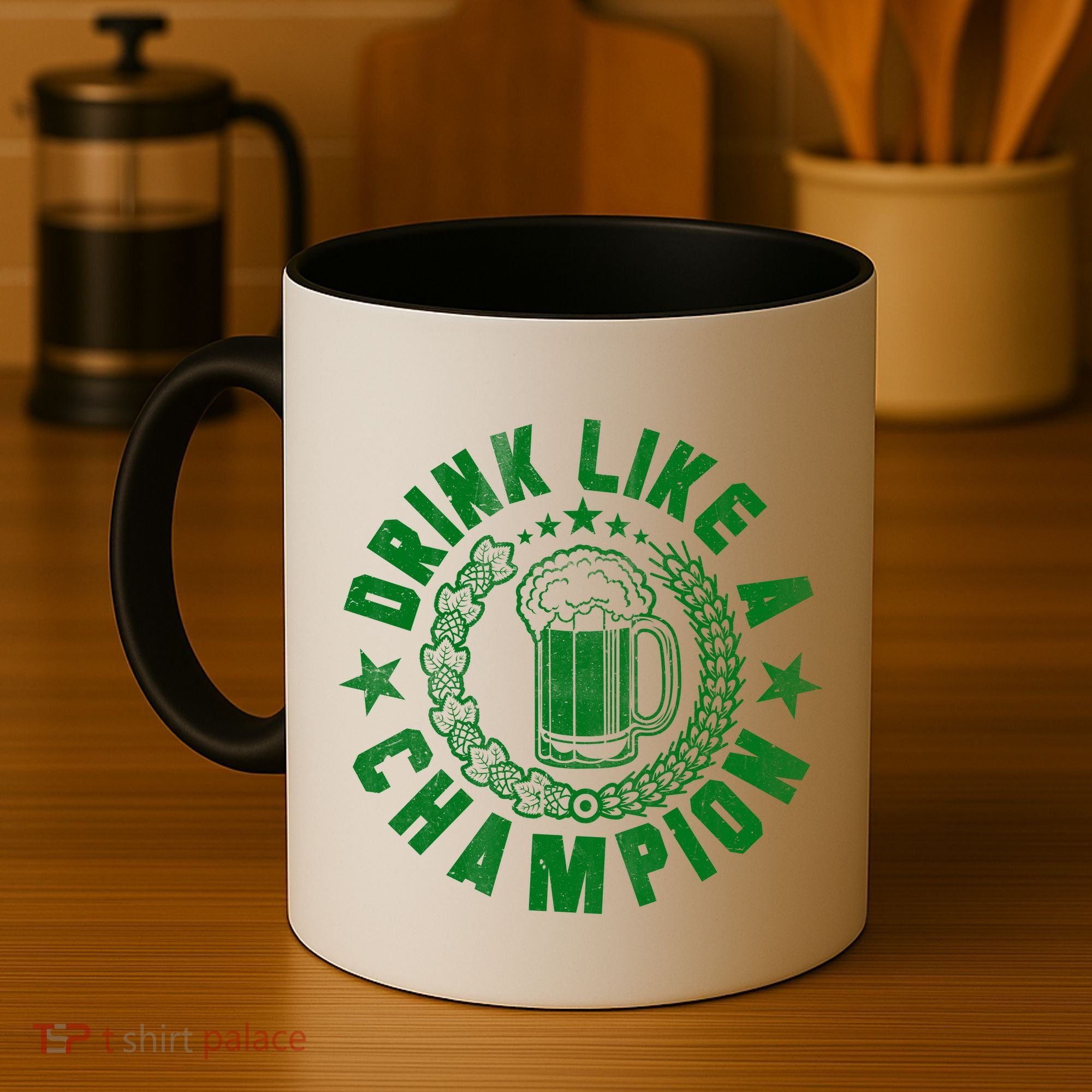 Drink Like a Champion Emblem Coffee Mug