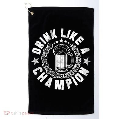 Drink Like a Champion Emblem Golf Towel