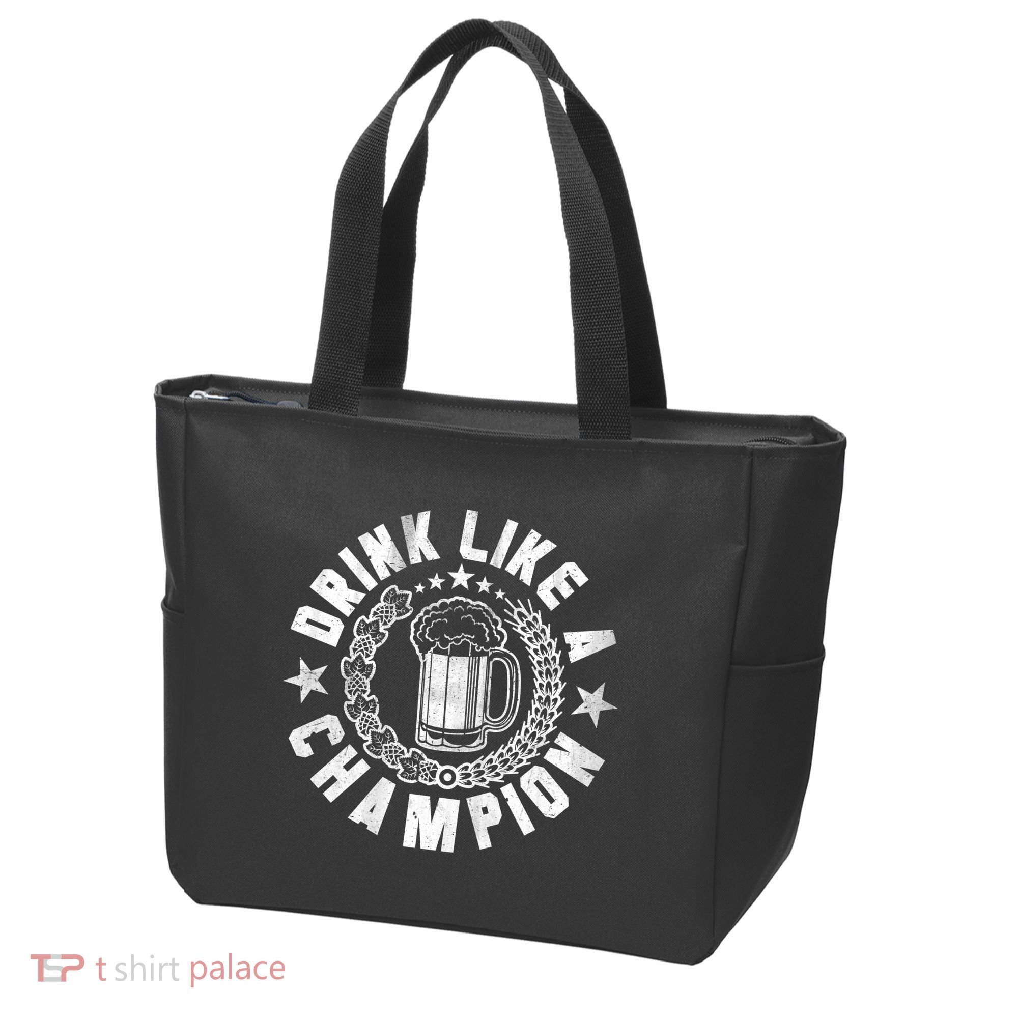 Drink Like a Champion Emblem Tote Bag