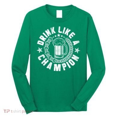 Drink Like a Champion Emblem Long Sleeve Shirt