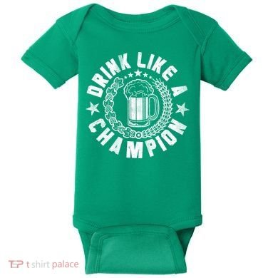Drink Like a Champion Emblem Baby Bodysuit