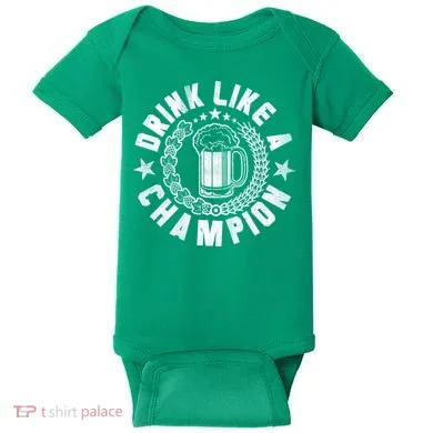 Drink Like a Champion Emblem Baby Bodysuit