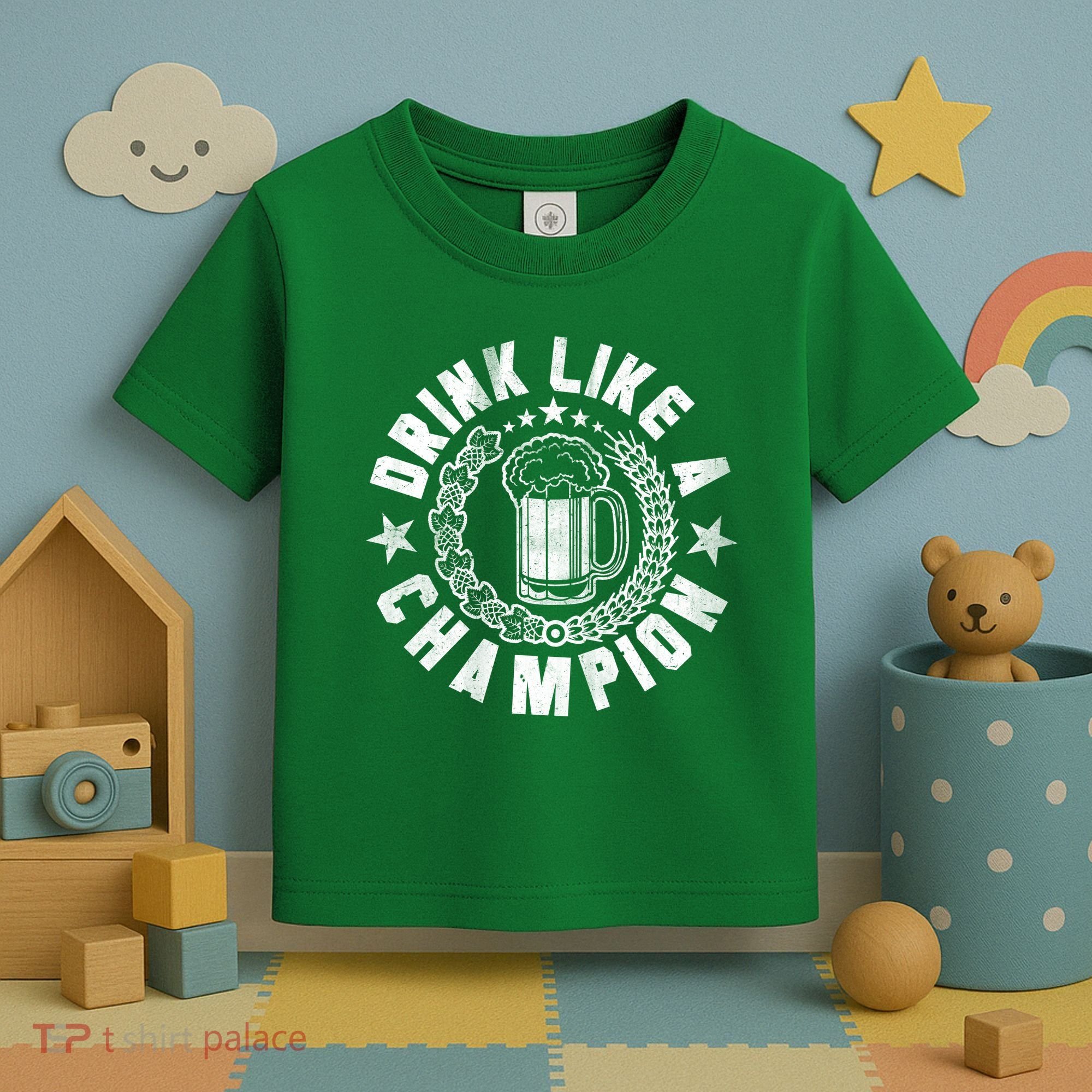 Drink Like a Champion Emblem Toddler T-Shirt