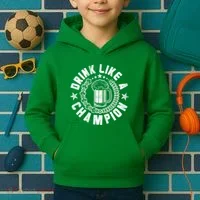 Drink Like a Champion Emblem Kids Hoodie thumb 2