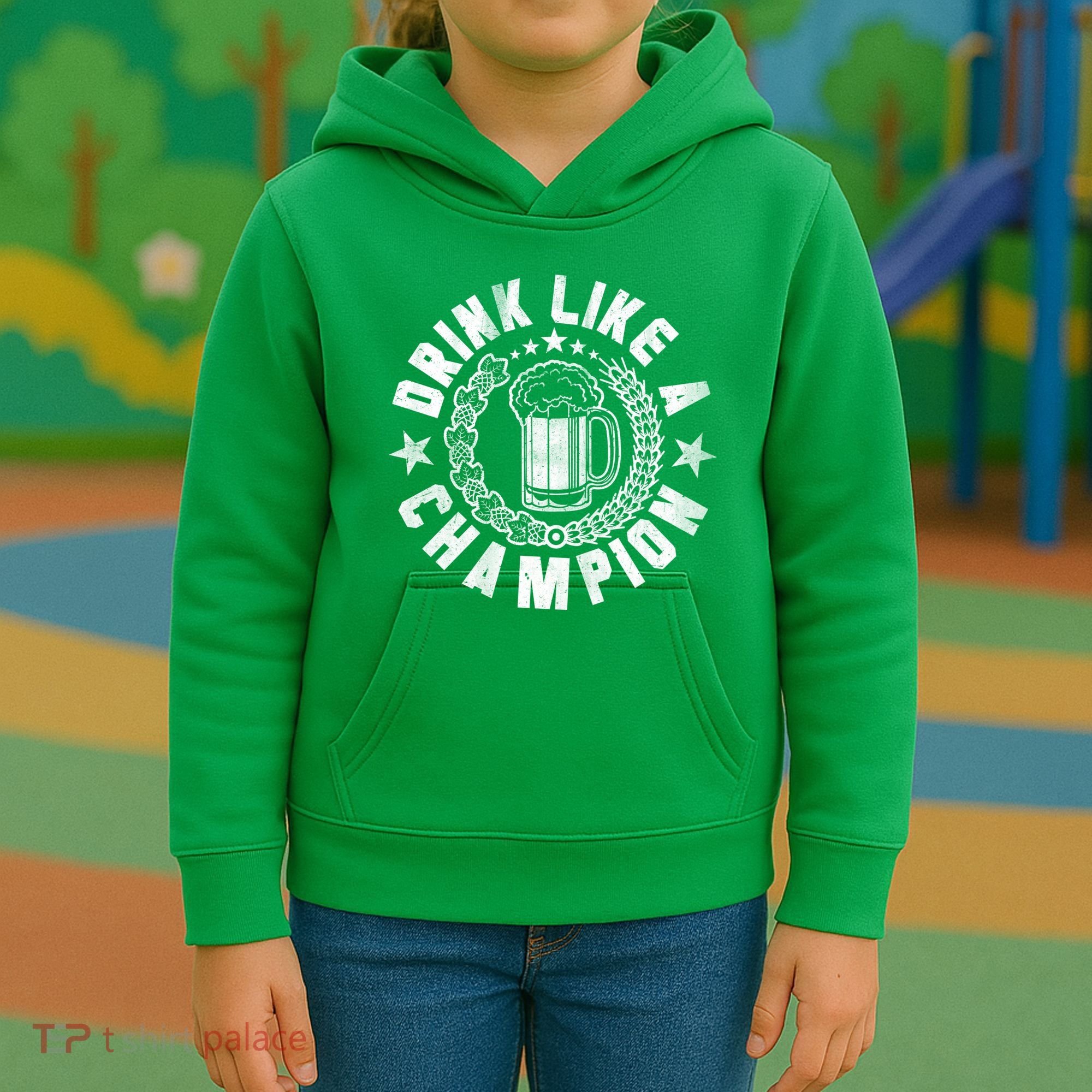 Drink Like a Champion Emblem Kids Hoodie