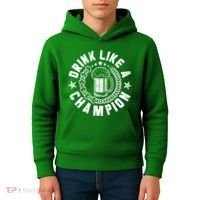 Drink Like a Champion Emblem Kids Hoodie thumb 4