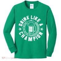 Drink Like a Champion Emblem Kids Long Sleeve Shirt thumb 0