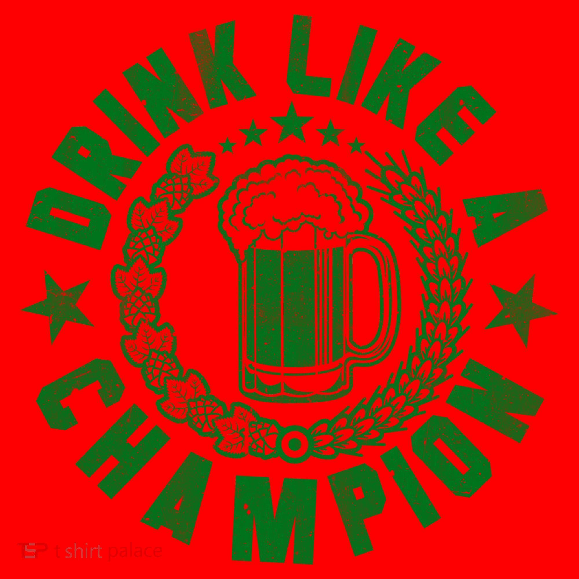 Drink Like a Champion Emblem Santa Hat