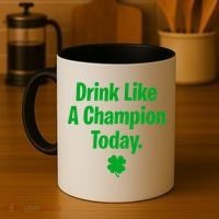 Drink Like A Champion Today Funny St. Patrick's Day Coffee Mug thumb 4
