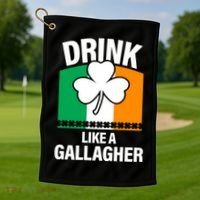 Drink Like A Gallagher Golf Towel thumb 1