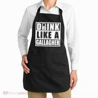 Drink Like A Gallagher Funny St. Patrick's Day Irish Clover Apron thumb 2