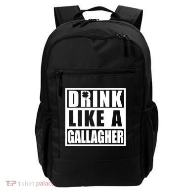 Drink Like A Gallagher Funny St. Patrick's Day Irish Clover Backpack