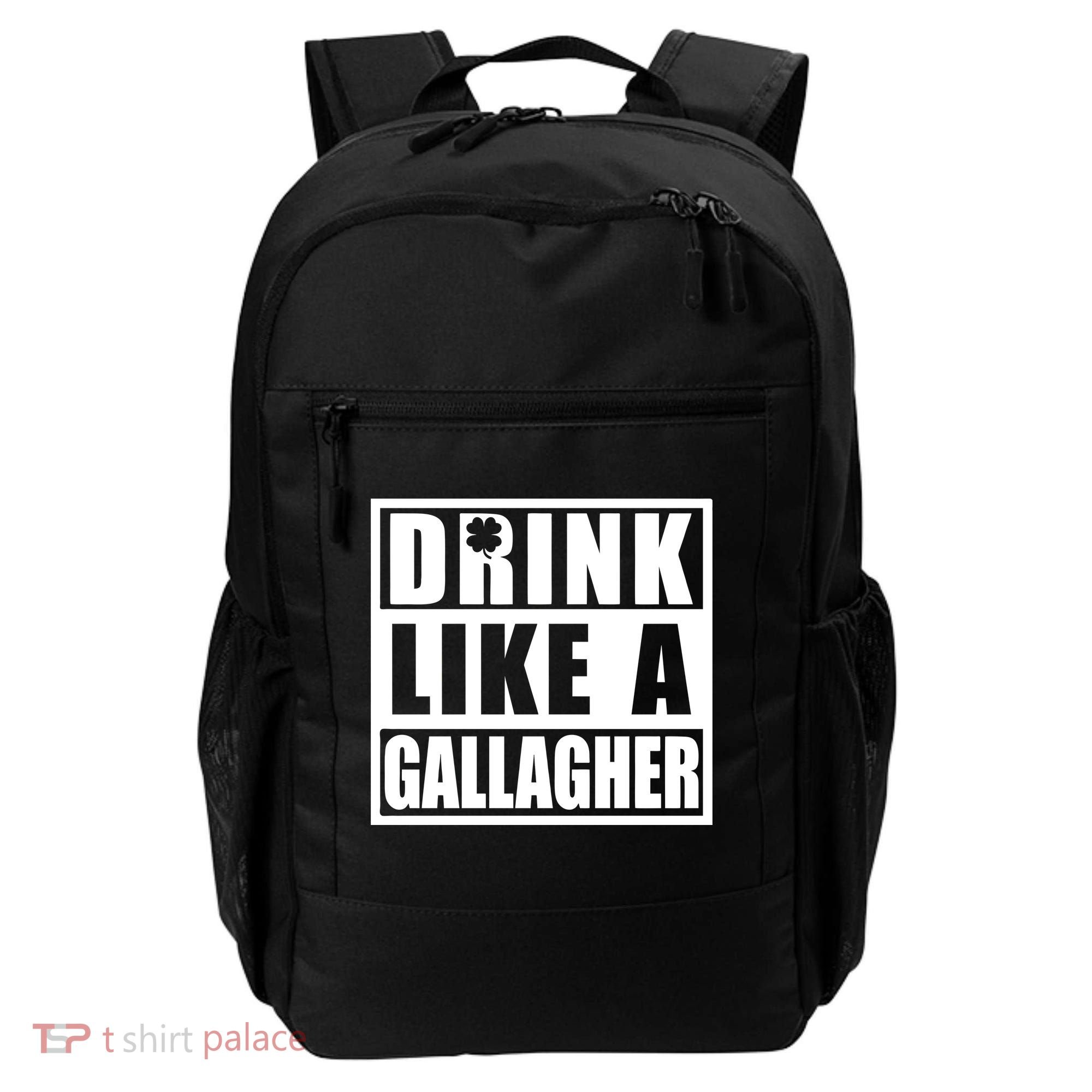 Drink Like A Gallagher Funny St. Patrick's Day Irish Clover Backpack