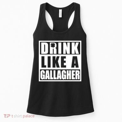 Drink Like A Gallagher Funny St. Patrick's Day Irish Clover Women's Tank Top
