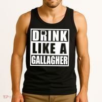 Drink Like A Gallagher Funny St. Patrick's Day Irish Clover Tank Top thumb 3