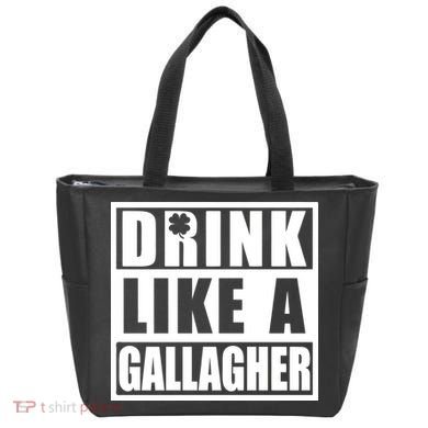 Drink Like A Gallagher Funny St. Patrick's Day Irish Clover Bag