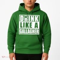 Drink Like A Gallagher Funny St. Patrick's Day Irish Clover Hoodie thumb 2