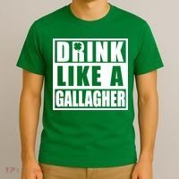 Drink Like A Gallagher Funny St. Patrick's Day Irish Clover T-Shirt thumb 3