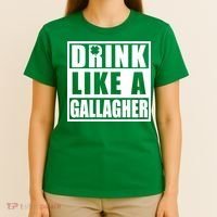 Drink Like A Gallagher Funny St. Patrick's Day Irish Clover T-Shirt thumb 4