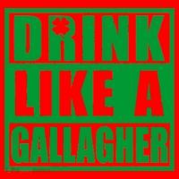 Drink Like A Gallagher Funny St. Patrick's Day Irish Clover Santa Hat thumb 1