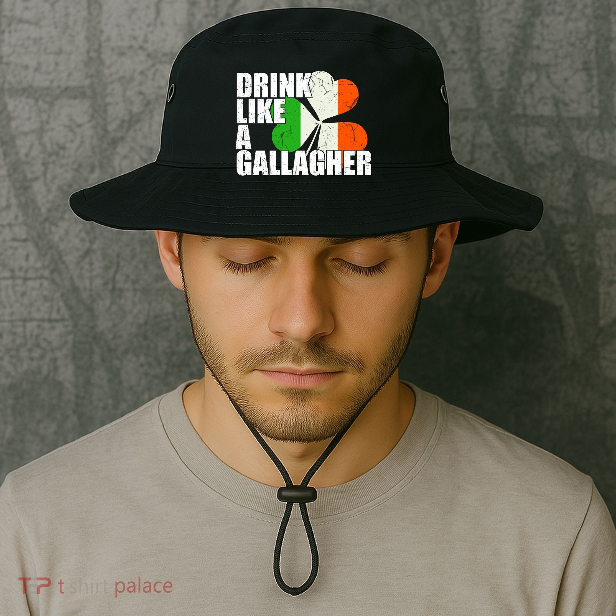 Drink Like A Gallagher Irish Clover Bucket Hat