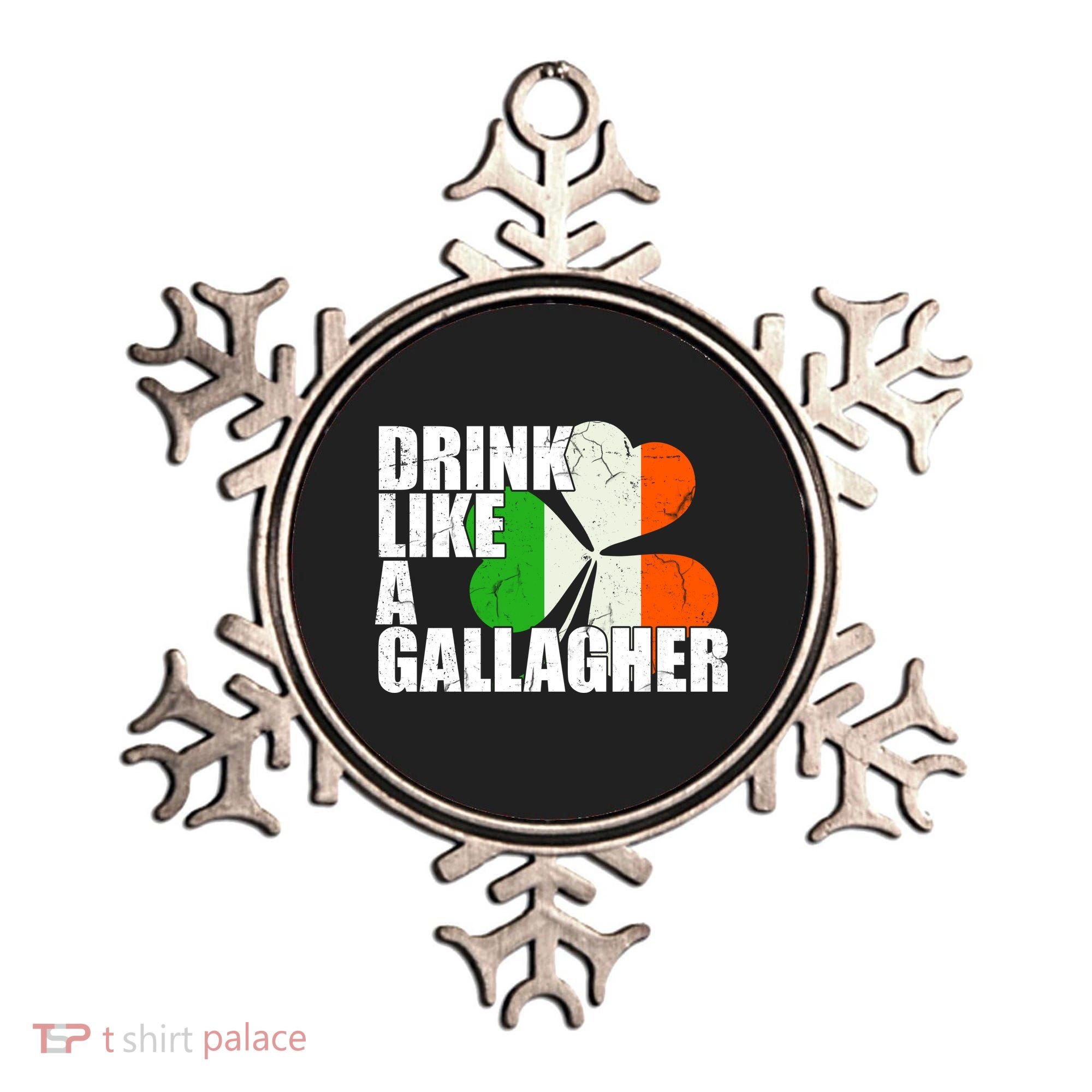 Drink Like A Gallagher Irish Clover Ornament
