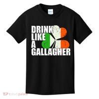 Drink Like A Gallagher Irish Clover Kids T-Shirt thumb 0