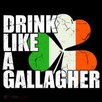 Drink Like A Gallagher Irish Clover Kids T-Shirt thumb 4
