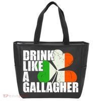 Drink Like A Gallagher Irish Clover Tote Bag thumb 0