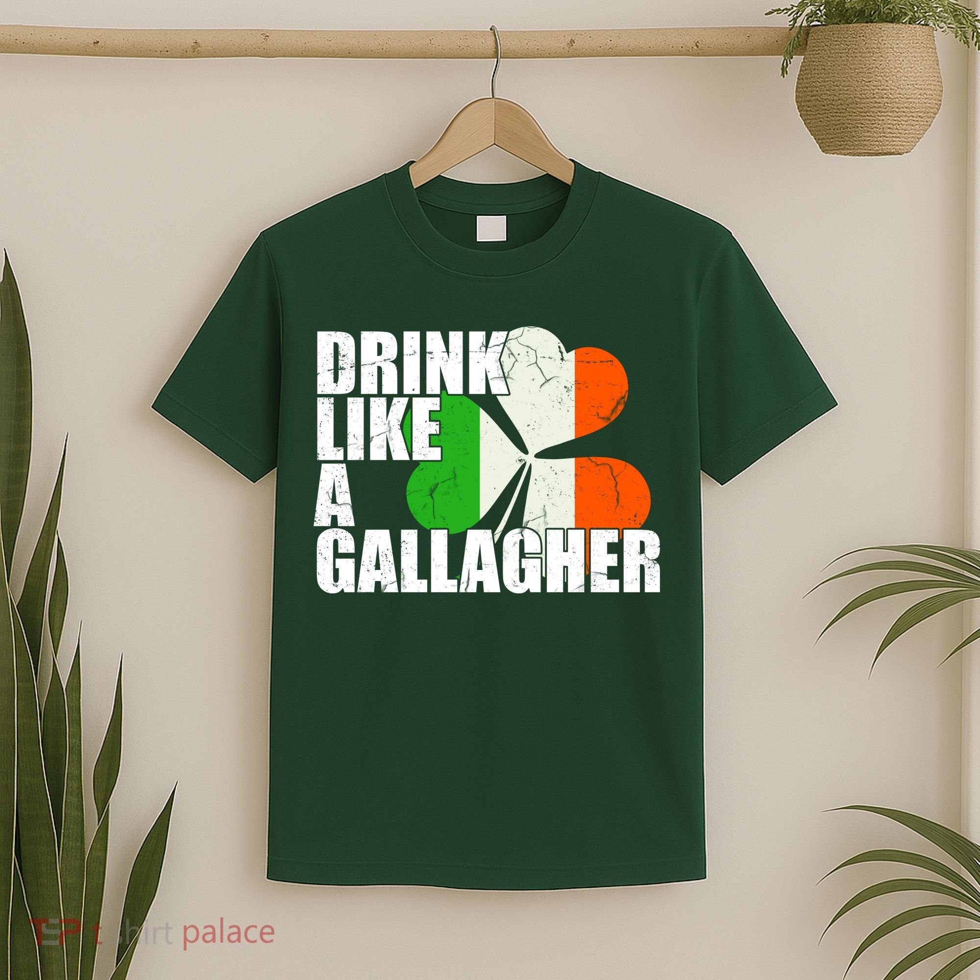 Drink Like A Gallagher Irish Clover T-Shirt