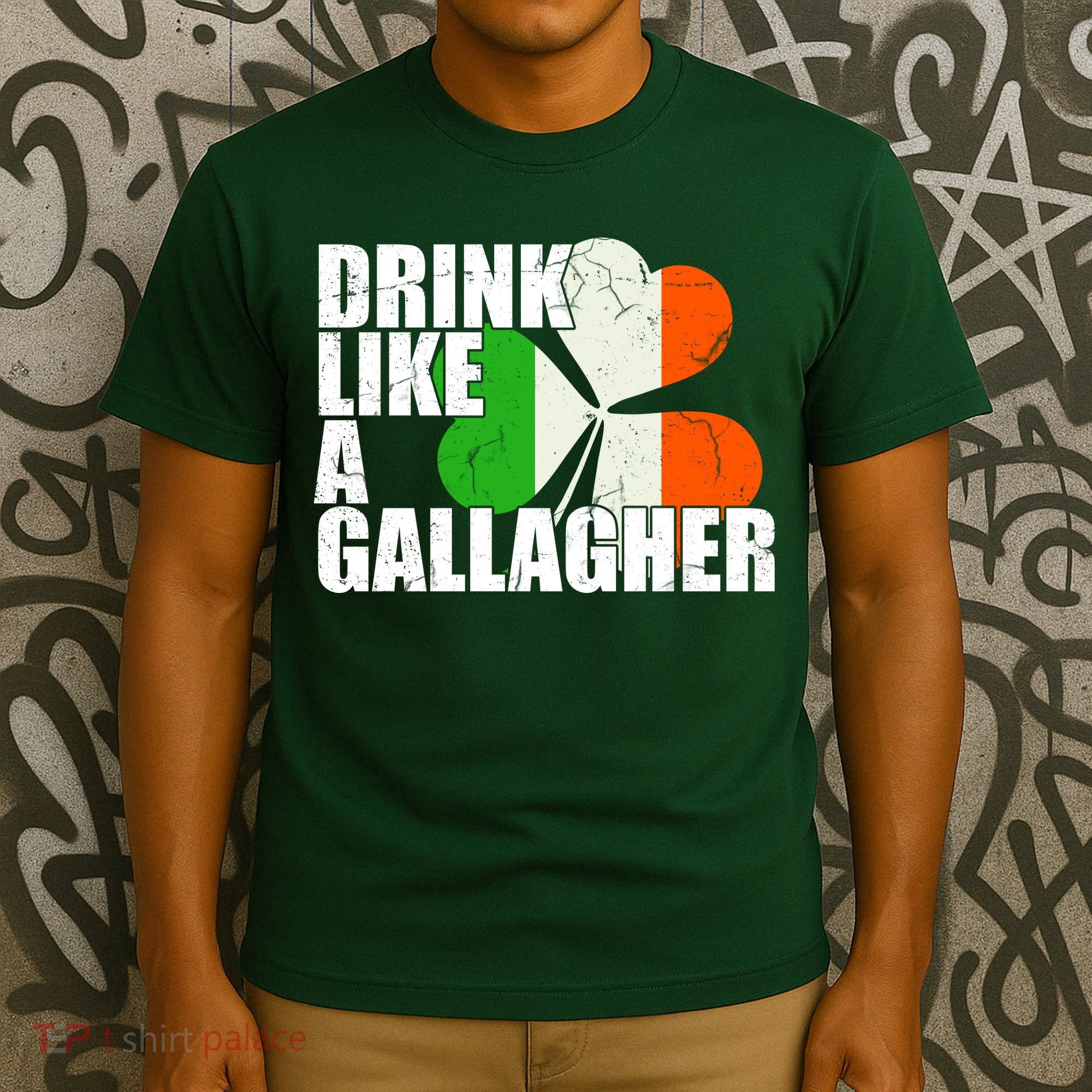 Drink Like A Gallagher Irish Clover T-Shirt
