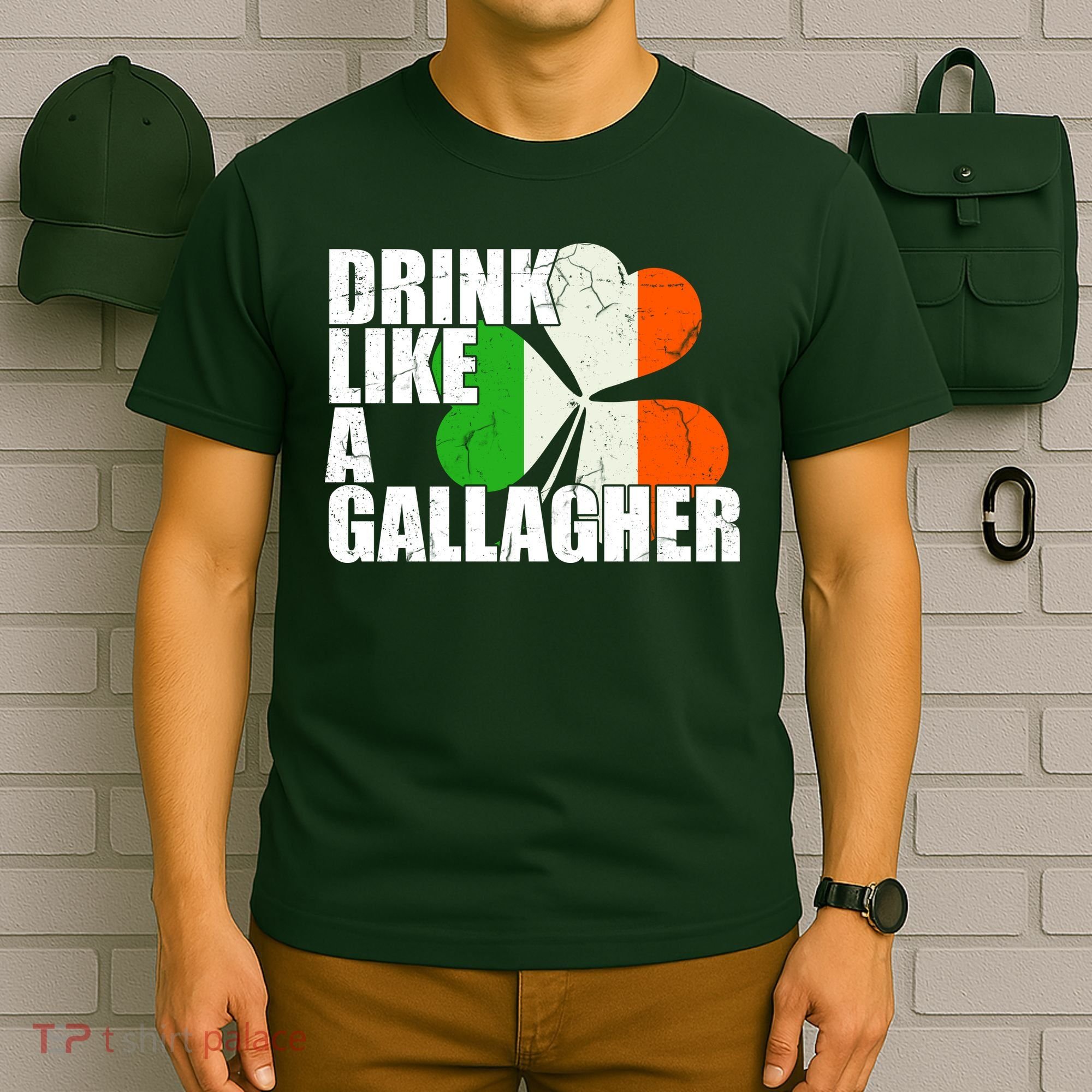 Drink Like A Gallagher Irish Clover T-Shirt