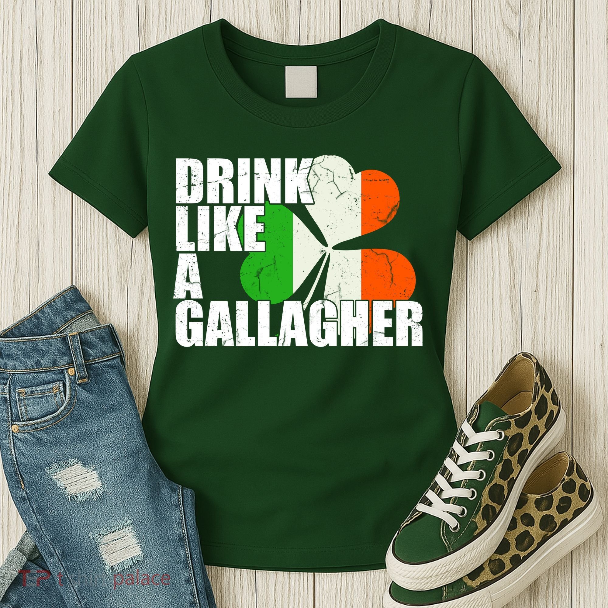 Drink Like A Gallagher Irish Clover Women's T-Shirt